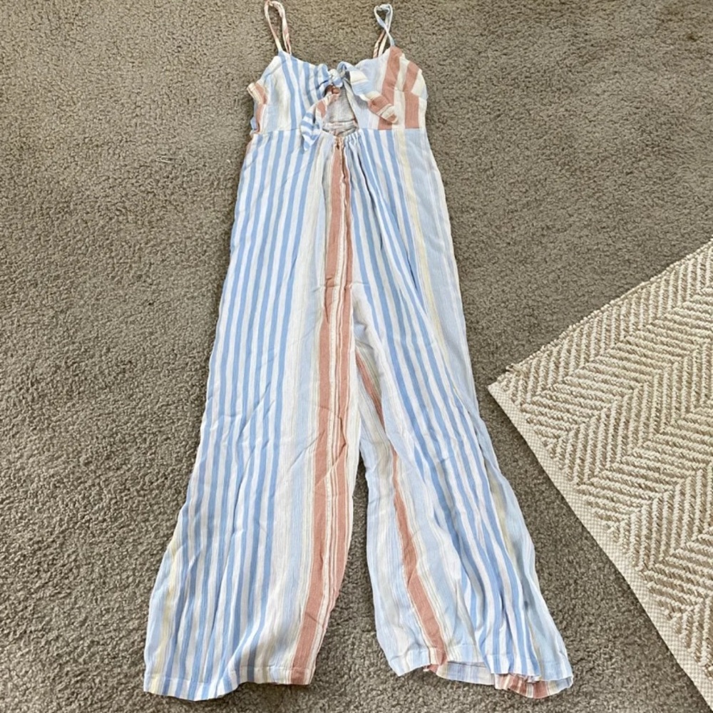 Quiet Storm Striped Jumpsuit